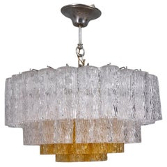 Lustre suspendu vintage des années 1960 en verre de Murano, design italien