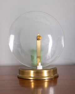 Paire de lampes de table vintage des années 1950 en laiton et verre, design italien