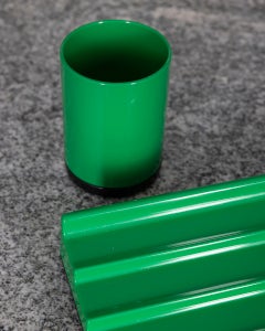 Ensemble de bureau vintage en plastique vert des années 1970, de la marque Rexite