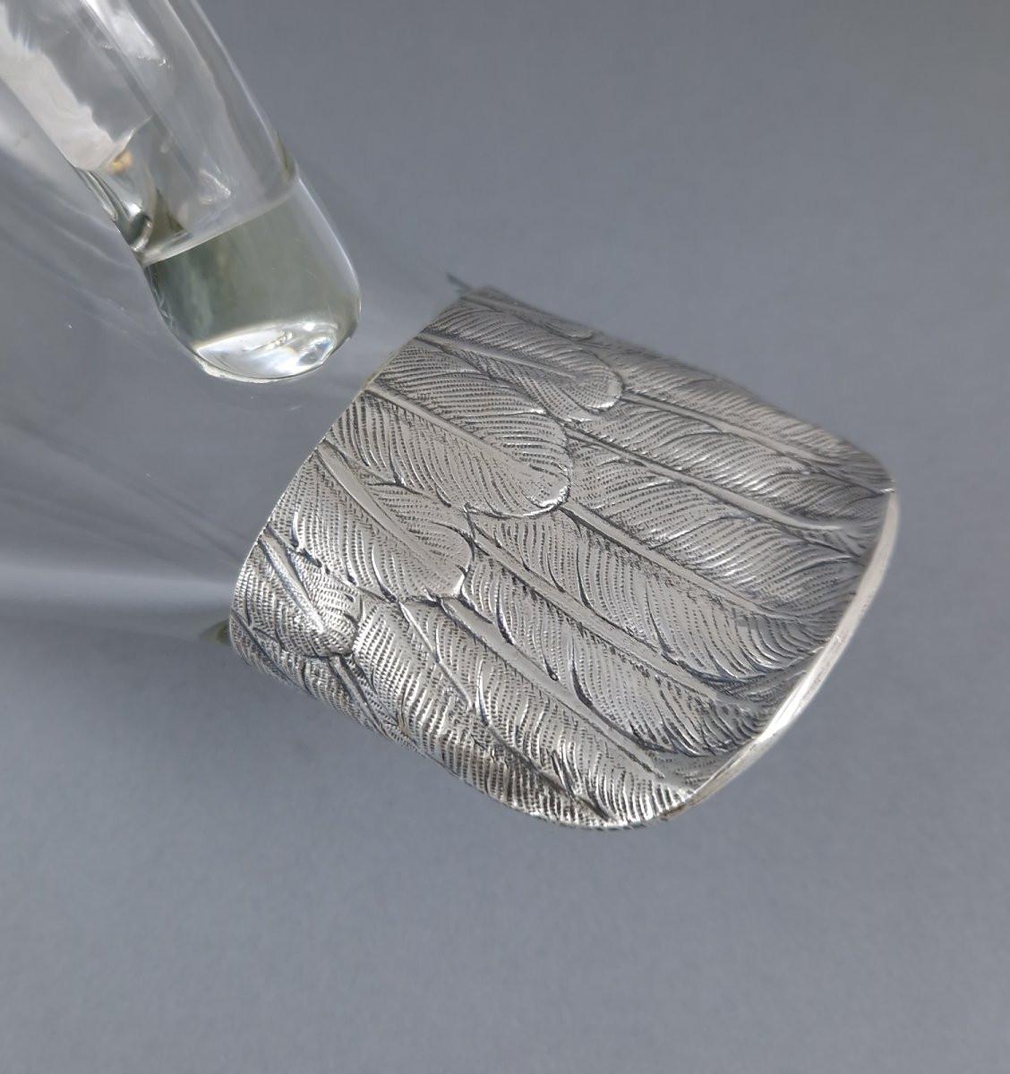 Argento 925 Caraffa a forma di anatra in vetro e argento sterling in vendita