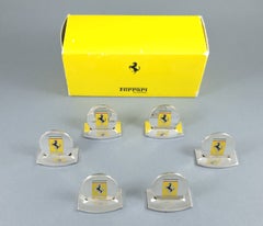 6 Ferrari Sterling Silver Place Card Holders With Enamel