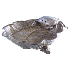 Franco Lapini Silver-plated Crab on Shell caviar server seafood salad