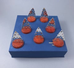 7 Sterling Silver Place Card Holders / Menu Holders Christmas tree