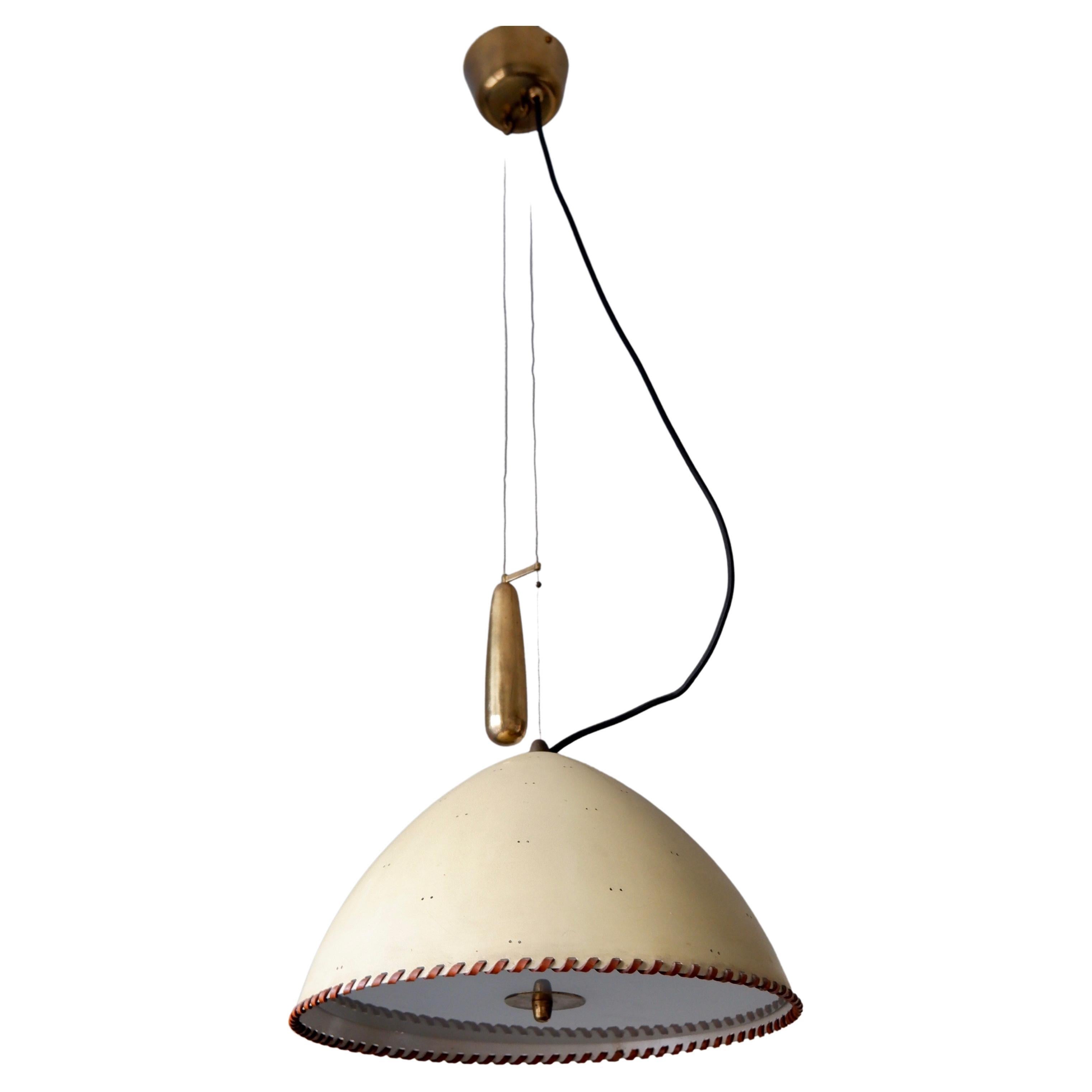 Paavo Tynell counter weight pendant light model a 1983, Taito OY, circa 1940