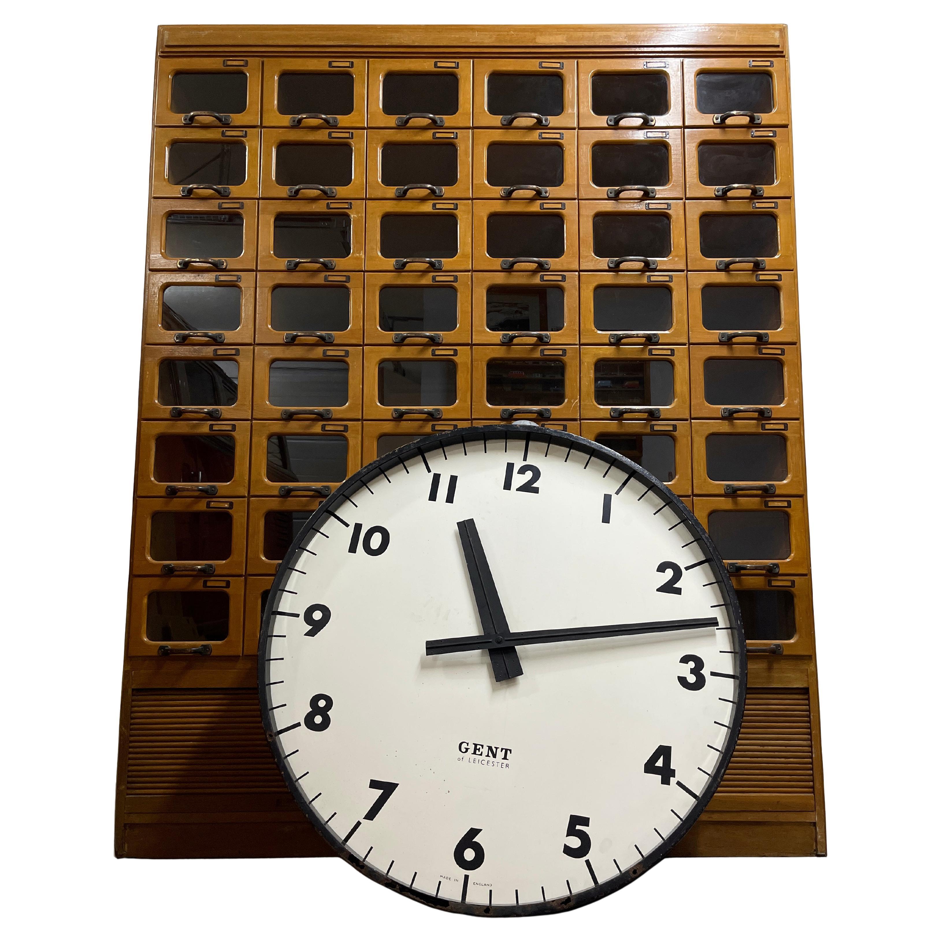 Reloj de pared XL Industrial Gents of Leicester Railway Station Factory