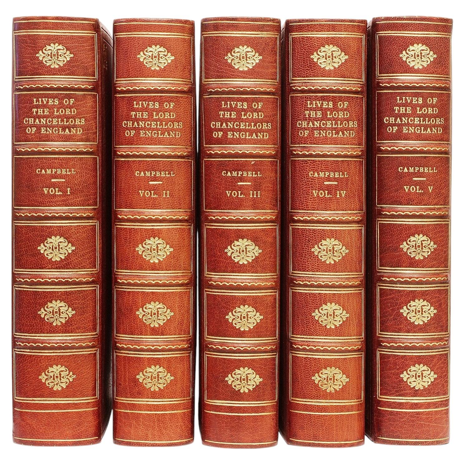 John Lord CAMPBELL. Las vidas de los Grandes Cancilleres. 10 VOLÚMENES - 1874