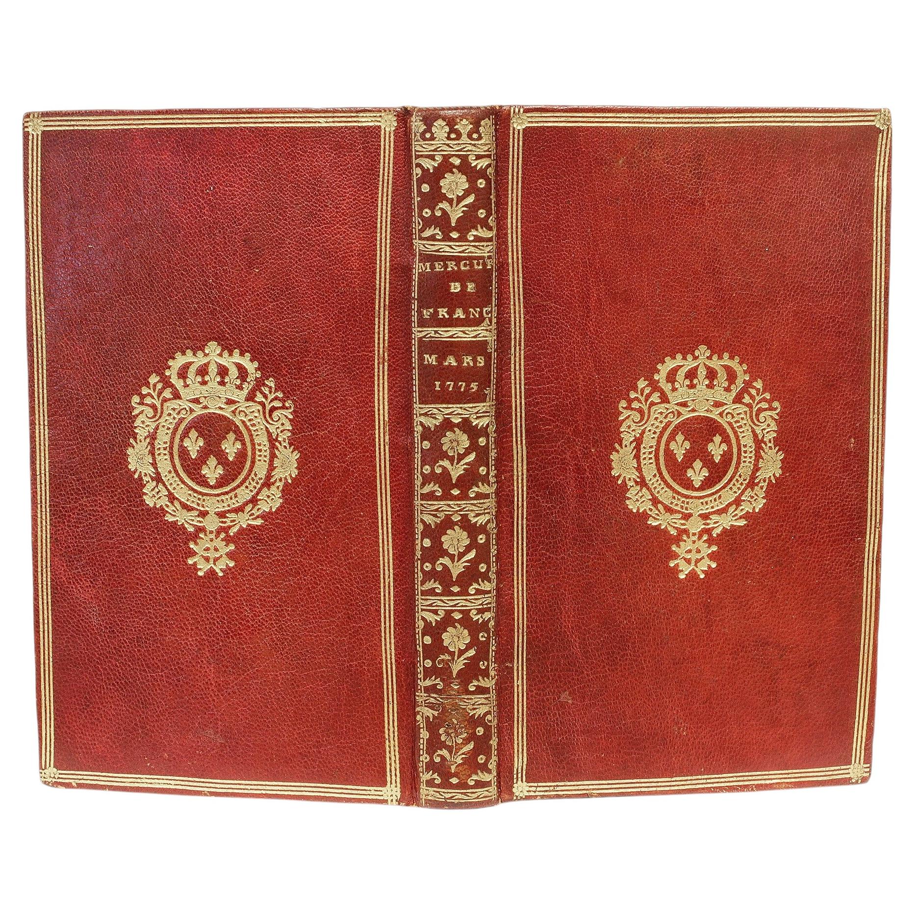 BOISSY. Mercure de France. 1775. PRIMERA EDICIÓN - CON EL ESCUDO DE LUIS XIV EN ORO
