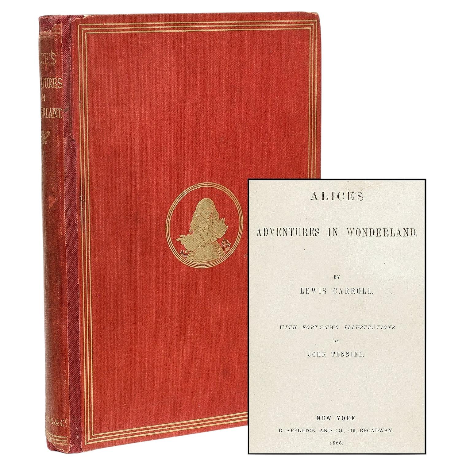 DODGSON - Lewis Carroll. Alice in Wonderland - FIRST EDITION - NY: Appleton 1866 For Sale