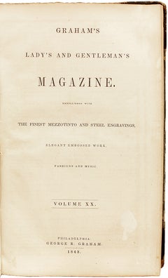 POE - Graham's Lady's & Gentleman's Magazine. Vol. XX & XXI (Jan. - Dec. 1842)