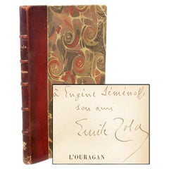 ZOLA, Émile. L'ouragan – 1901 – ERSTAUSGABE – WIDMUNGSEXEMPLAR