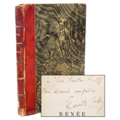 ZOLA, Emile. Renee - 1887 - FIRST EDITION - PRESENTATION COPY