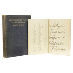 SAUDEK, Robert. Experiments With Handwriting. (1928 - FIRST LONDON EDITION)