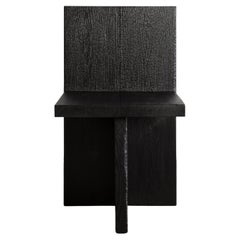 Charred Oak Dining Chair with Hand Chiseled Japanese Joinery