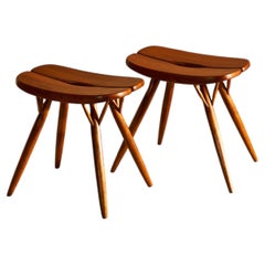 Ilmari Tapiovaara, paire de tabourets « Pirkka » pour Laukaan Puu, Finlande, années 1950