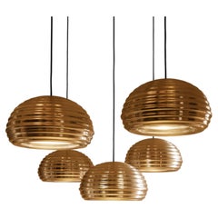 Achille & Pier Castiglioni Set of Five “Splügen Bräu” Pendant Lights, Italy 1960
