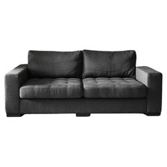 Arthur Two Seater Sofa with Faux Leather Bold Cushions **5 WEEKS**