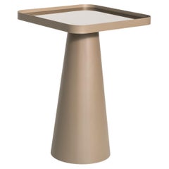 Table basse Sui de première classe en placage de chêne foncé 55.1"