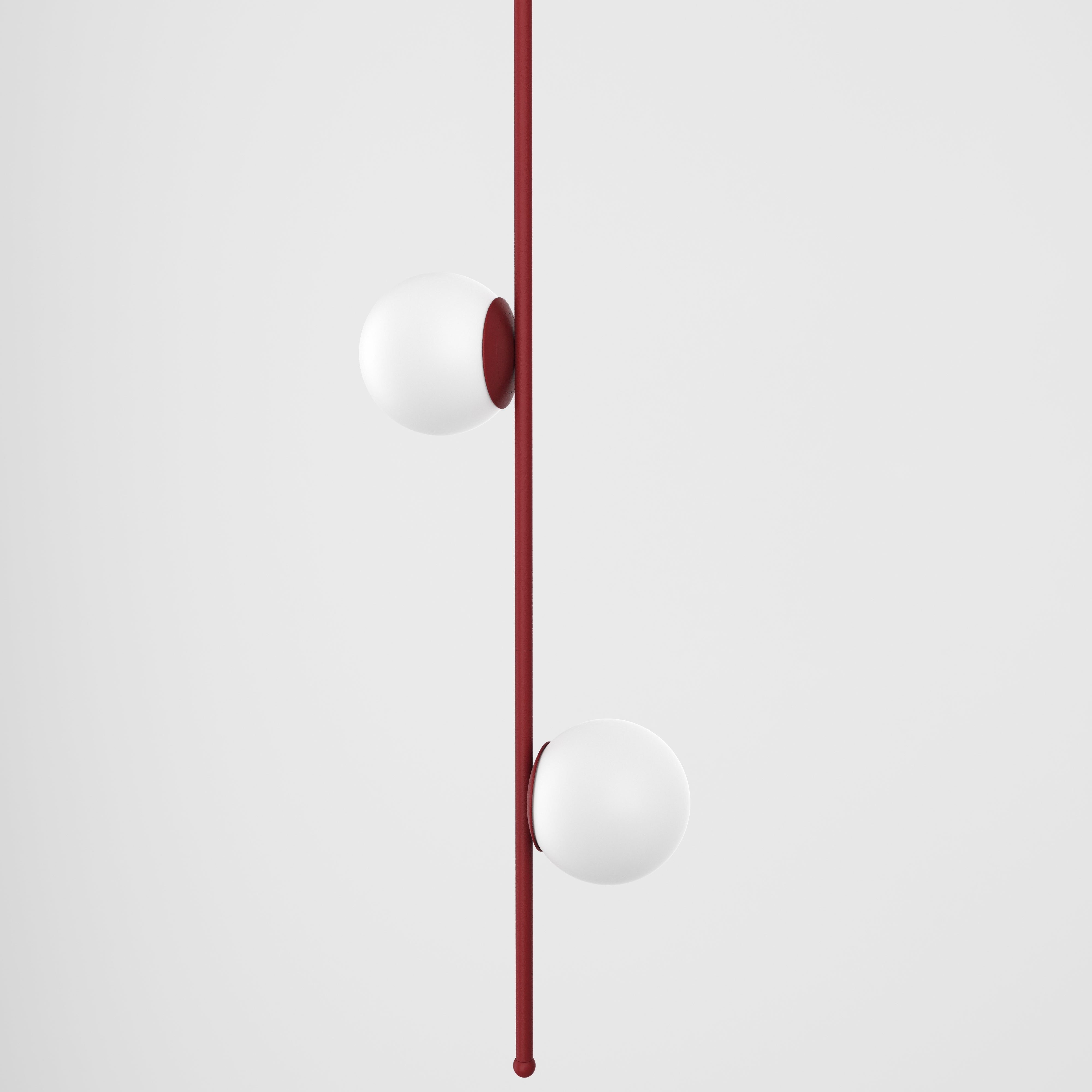 Scandinavian Pendant Lamp, Modern Steel Lighting, Glass Sphere Edition