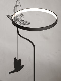 Minimalistic Floor Lamp "Flight Shadows" Modern Stainless Steel Lighting