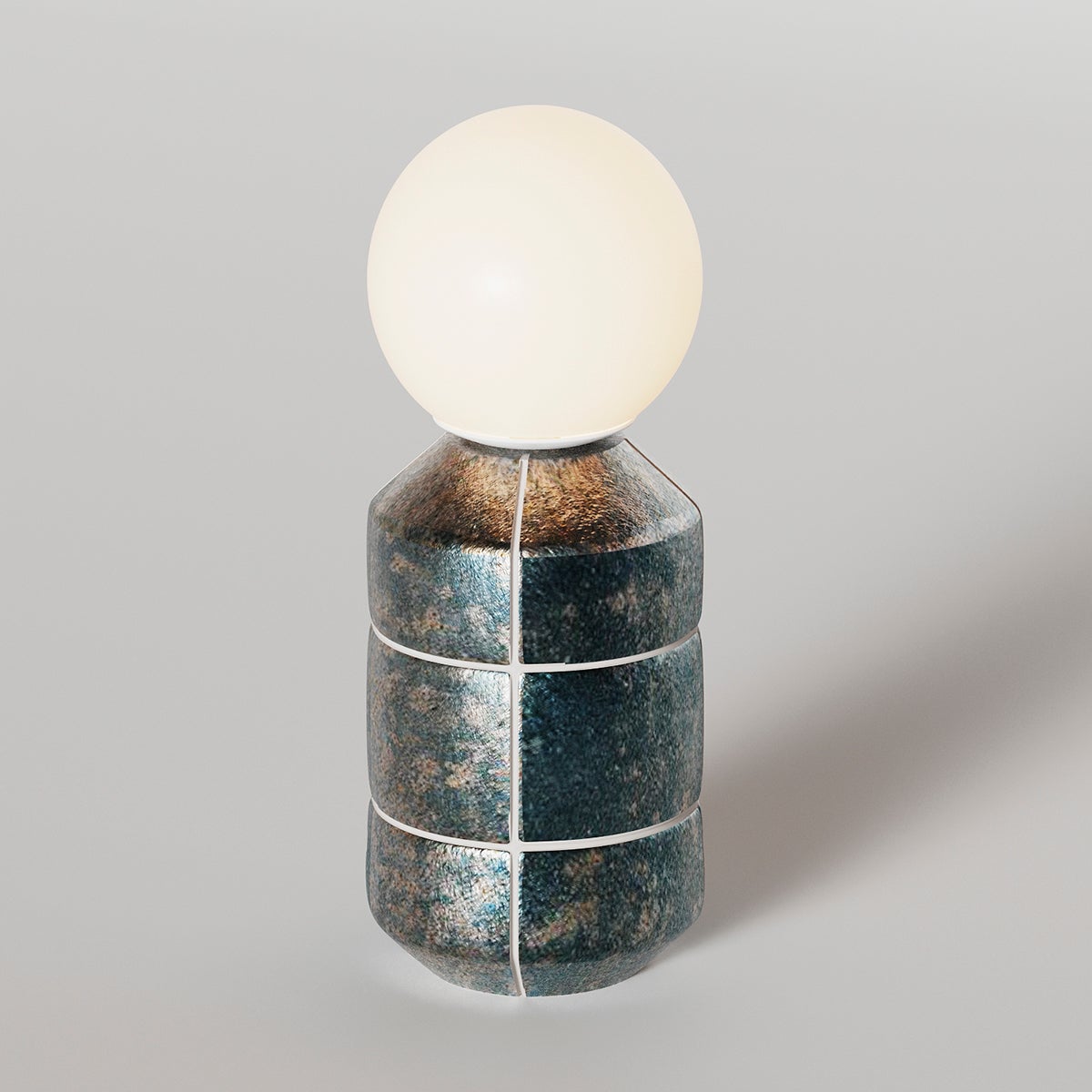 Handmade Handcrafted Ceramic Pottery Table Lamp Artisanal Illumination Lighting For Sale
