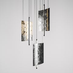 Modern Ceiling Pendant Light - Led Panel Lamp - Brush Strokes- Small