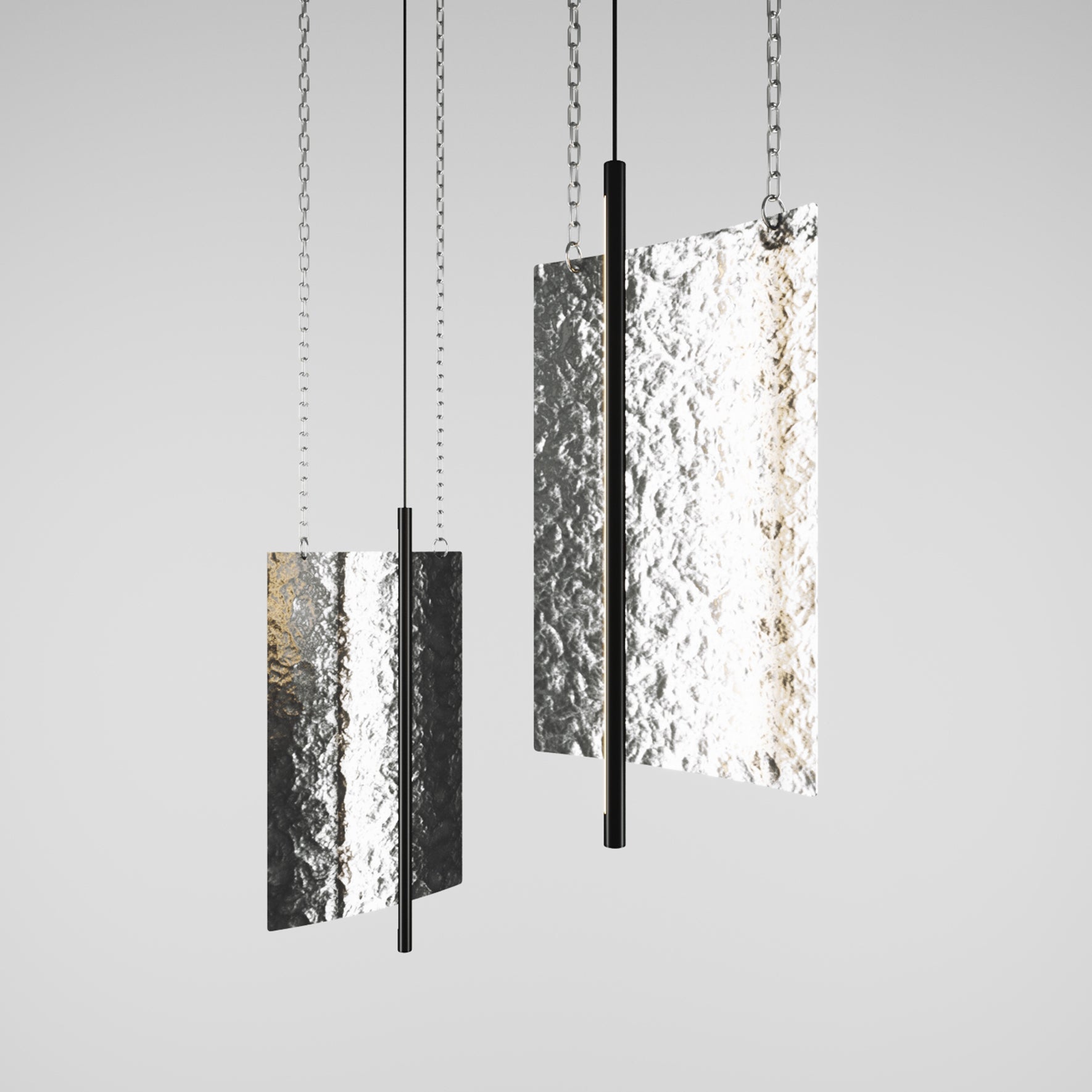 Lampada a sospensione da soffitto moderna - Lampada a pannello a LED - Increspatura d'acquau2028- Media