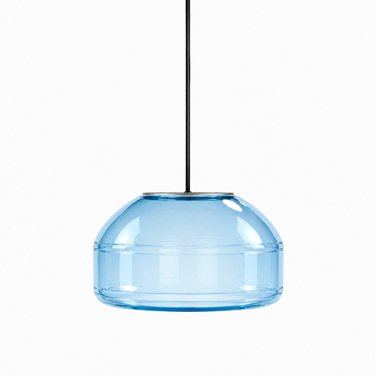 Aqua Blown Glass Pendant Light Modern Minimalist Hanging Lamp