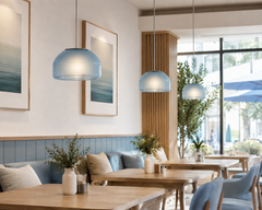 Lampada a sospensione in vetro soffiato "Aqua" Lampada a sospensione moderna e minimalista
