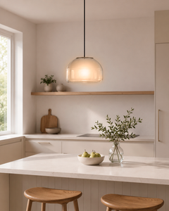Lampada a sospensione in vetro soffiato con effetto granito: lampada moderna e minimalista