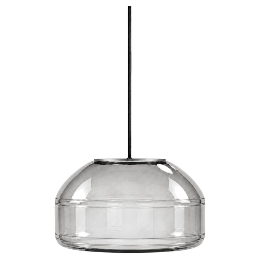 Obsidian Blown Glass Pendant Light Modern Minimalist Hanging Lamp For Sale