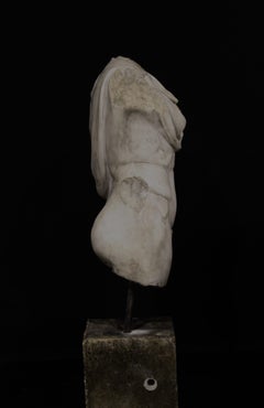 Antique Torso in White Marble