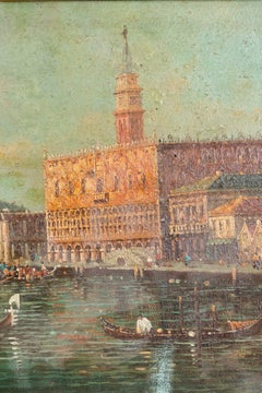 Painting of View of Venice on Copper