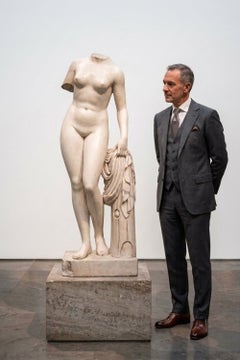 Torso of Venus in white marble