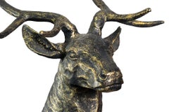 Deer sculpture in metal