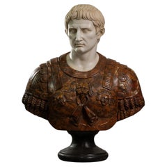 Busto dell’imperatore Augusto in marmo rosso Antico