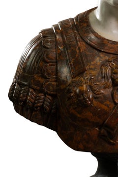 Busto dell’imperatore Augusto in marmo rosso Antico