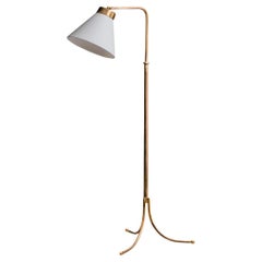 Josef Frank Adjustable Brass Floor Lamp Model 1842, Sweden, 1950s