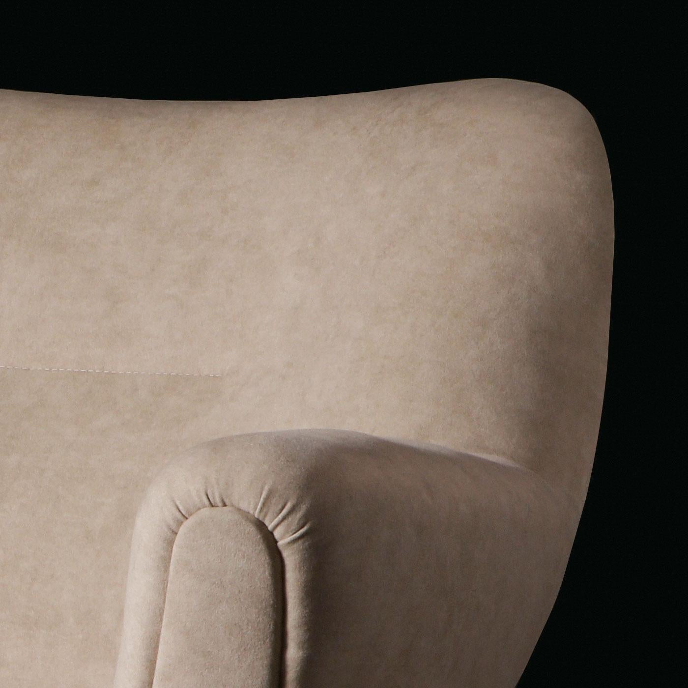 Mid-Century Modern Pair of French Lounge Chairs in Wood and Fabric, France, 1960s