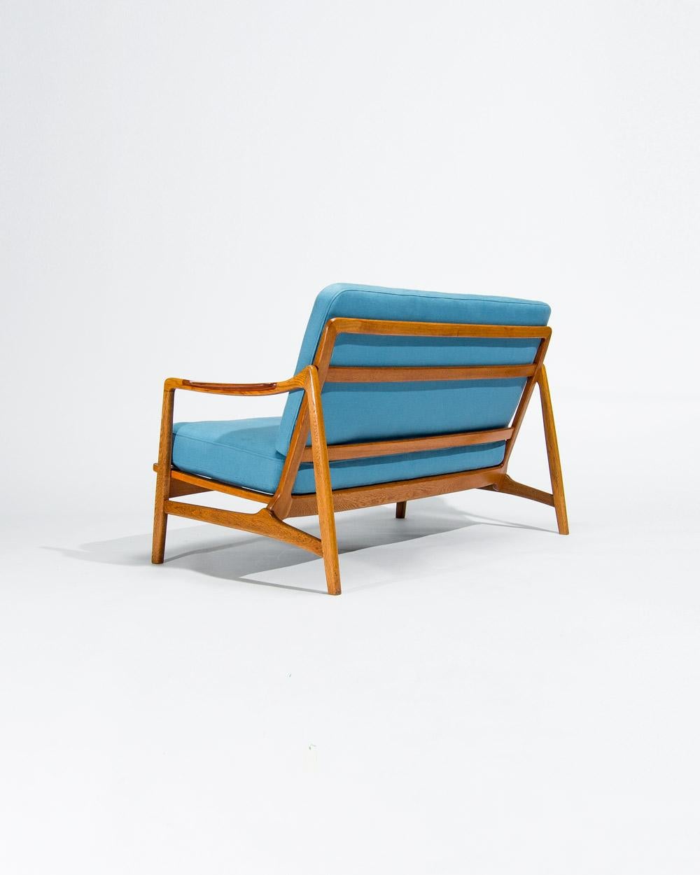 1950er Sofa 2 Sitzer von Tove und Edvard Kindt-Larsen Dänisches Mid Century Design im Zustand „Gut“ im Angebot in London, GB