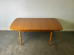 Schreiber Mid Century Extending Formica Dining Table Beech Legs 1960s-70s