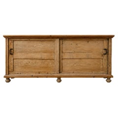 Grande credenza vintage in pino francese Isola da cucina / Tavolo da lavoro Cupbo rustico
