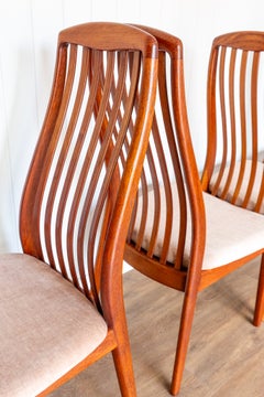 8er-Set dänische Esszimmerstühle aus Teak- und Palisanderholz von Preben Schou Andersen, Skandi-Stil, 1970er Jahre