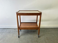 Mid Century Vintage Teak Drinks Trolley Bar Cart Removable Trays 1960s