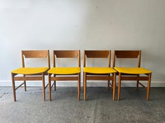 Set of 4 Edmund Homa GFM Polish Mid Century Teak Dining Chairs 1960s