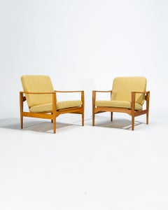 Fauteuils de salon danois du milieu du siècle en chêne, par Niels Koefoed, années 1950