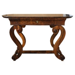 Antique 19th Century Fine Biedermeier Walnut Side Table. Vienna, c. 1825.