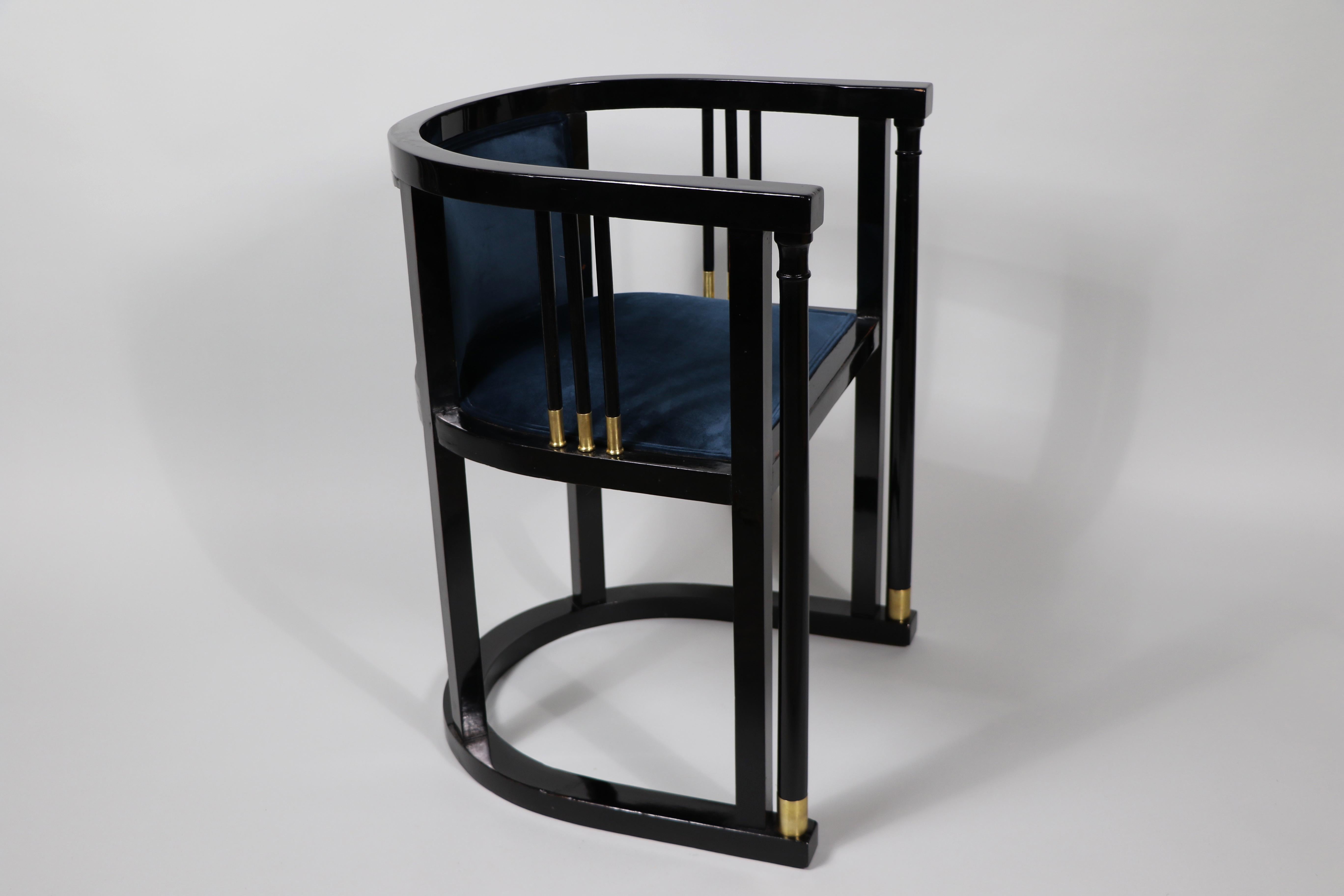 Juego de dos sillones y sofá Art Nouveau del siglo XX. Viena c. 1900-10 en venta 3