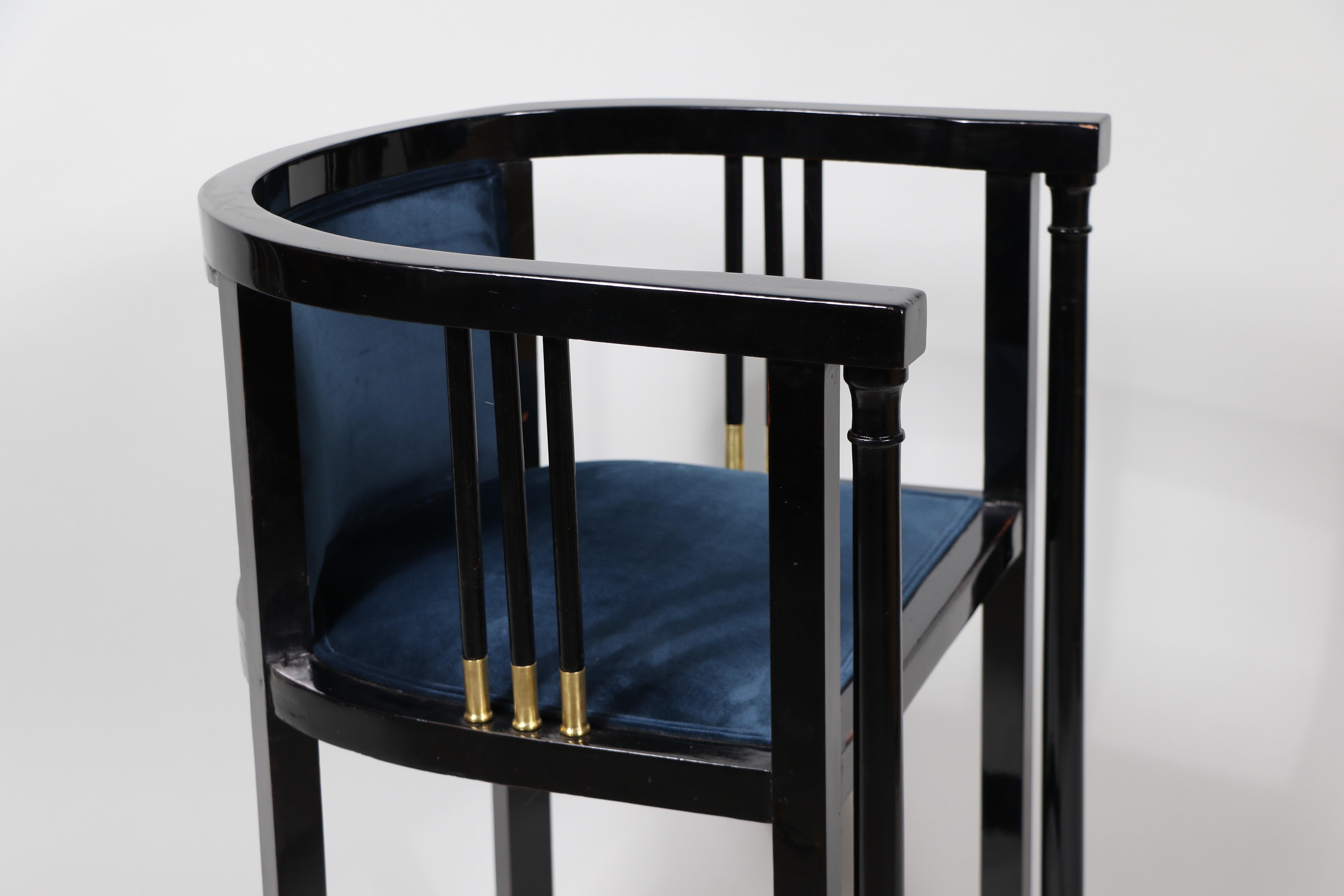 Juego de dos sillones y sofá Art Nouveau del siglo XX. Viena c. 1900-10 en venta 4