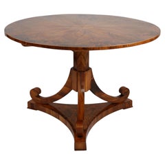 Exceptional Viennese Biedermeier Walnut Table. Vienna, c. 1825.
