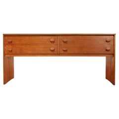 Mid Century Modern Vintage Teak Dresser Entranceway Table by Stag Danish Style